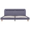 vidaXL Estructura cama con LED sin colchón tela gris claro 160x200 cm
