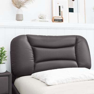 vidaXL Cabecero de cama acolchado cuero sintético gris 80 cm
