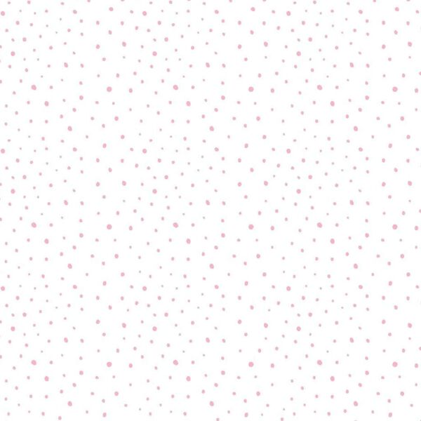 Noordwand Papel pintado Mondo baby Confetti Dots blanco, rosa y beige