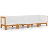 vidaXL Juego muebles de jard&iacute;n y cojines 4 pzas madera maciza acacia
