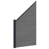 vidaXL Conjunto de valla 95 x 180 cm WPC y Aluminio Gris