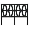 vidaXL Cabecero de cama madera maciza de pino negro 146x4x100 cm