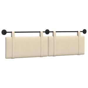 vidaXL Cabecero colgante Crema Tela