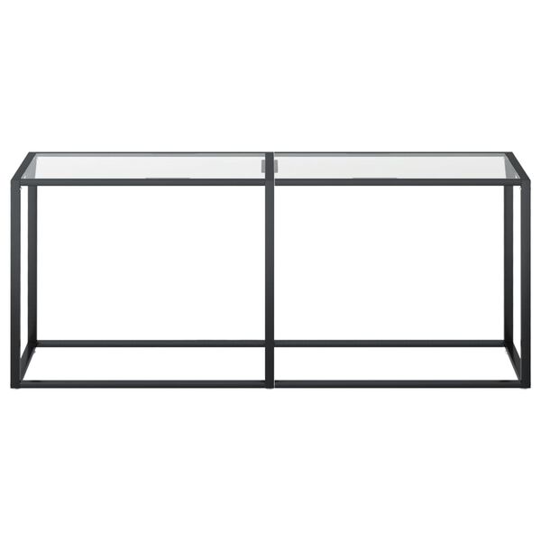 vidaXL Mesa consola vidrio templado transparente 180x35x75,5 cm