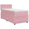 vidaXL Cama box spring con colch&oacute;n Rosa 100 x 200 cm Terciopelo