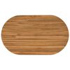 vidaXL Encimera 120 x 70 x 3,5 cm Ovalado Madera de teca maciza