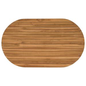 vidaXL Encimera 120 x 70 x 3,5 cm Ovalado Madera de teca maciza