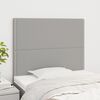 vidaXL Cabecero de cama gris claro 90x5x118/128 cm Tela