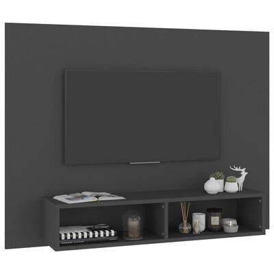 vidaXL Mueble de TV de pared aglomerado gris 120x23,5x90 cm