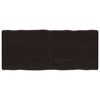 vidaXL Tablero mesa madera tratada borde vivo marr&oacute;n 140x60x(2-6) cm