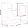 vidaXL Mueble para TV de acero rosa 68x39x60,5 cm