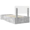 vidaXL Estructura de cama con cabecera Gris Concreto 90 x 190 cm
