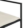 vidaXL Set comedor de jard&iacute;n con cojines 13 pzas rat&aacute;n sint&eacute;tico negro