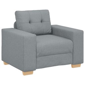vidaXL Sill&oacute;n Sof&aacute; Tela Gris Claro 100x78x80 cm