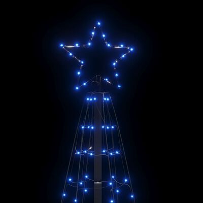 vidaXL Árbol de Navidad cono con estacas 220 LEDs azul 180 cm