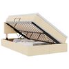 vidaXL Cama con almacenamiento y colch&oacute;n Crema 120 x 200 cm Terciopelo