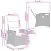 vidaXL Sillas de jard&iacute;n reclinables 56 x 60 x 112 cm acero