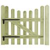 vidaXL Puerta de valla de madera de pino impregnada 100x100 cm