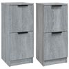 vidaXL Aparadores 2 uds madera contrachapada gris Sonoma 30x30x70 cm