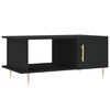 vidaXL Mesa de centro madera contrachapada negro 90x50x40 cm