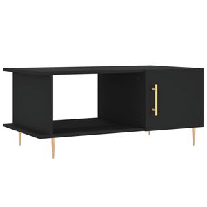 vidaXL Mesa de centro madera contrachapada negro 90x50x40 cm