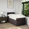 vidaXL Cama box spring con colch&oacute;n tela marr&oacute;n oscuro 80x200 cm