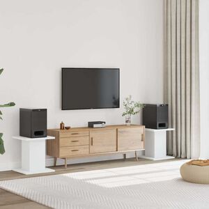 vidaXL Soportes altavoces 2 uds madera ingenier&iacute;a blanco 30x30x40 cm