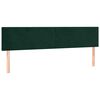 vidaXL Cama box spring colch&oacute;n y LED terciopelo verde oscuro 200x200cm