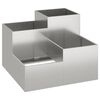 vidaXL Maceta para Jard&iacute;n Plateado 80 x 80 x 60 cm Acero inoxidable