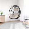 vidaXL Silla huevo colgante Taup&eacute; 91.5 x 60 x 110 cm rat&aacute;n sint&eacute;tico