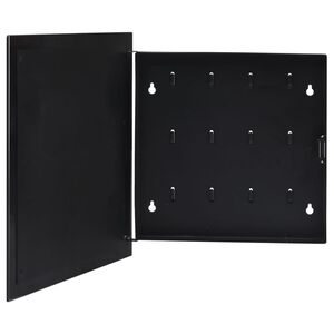 vidaXL Caja de llaves con tablero magn&eacute;tico negra 35x35x4 cm