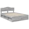 vidaXL Estructura de cama con cabecera Gris Sonoma 140 x 200 cm