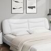 vidaXL Cabecero de cama acolchado Hvar cuero sint&eacute;tico blanco 200 cm
