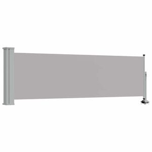 vidaXL Toldo lateral retr&aacute;ctil de jard&iacute;n gris 80x300 cm