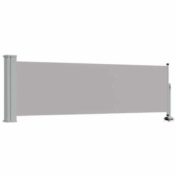 vidaXL Toldo lateral retr&aacute;ctil de jard&iacute;n gris 80x300 cm