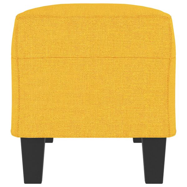 vidaXL Banco de tela amarillo 100x35x41 cm