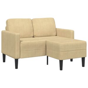 vidaXL Sof&aacute; de 2 plazas con chaise longue en forma L gris verdoso 125 cm