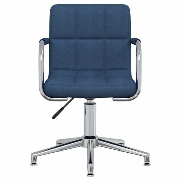 vidaXL Silla de oficina giratoria de tela azul