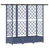 vidaXL Cama elevada con trellis y techo Gris 164 x 40 x 123 cm PP