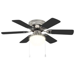 vidaXL Ventilador de techo con luz &Oslash; 82 cm Negro