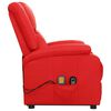 vidaXL Sill&oacute;n de masaje elevable cuero sint&eacute;tico rojo