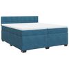 vidaXL Cama box spring con colch&oacute;n terciopelo azul 200x200 cm