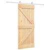 vidaXL Puerta Corredera Natural y Blanco 85 x 210 cm