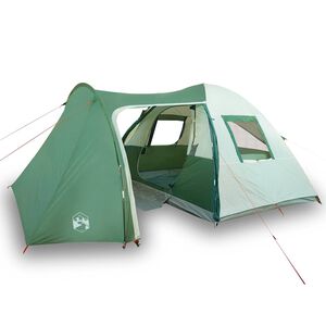 vidaXL Tienda de campa&ntilde;a familiar igl&uacute; 6 personas impermeable verde