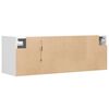 vidaXL Mueble de TV de pared con luces LED blanco 100x31x35 cm