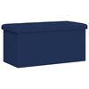 vidaXL Banco de almacenamiento plegable Azul Lino