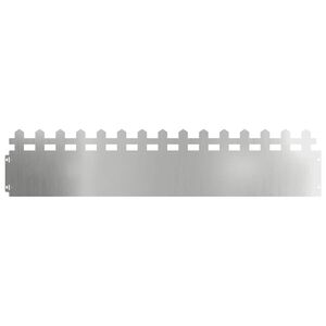 vidaXL Borduras para c&eacute;sped 10 pcs Plateado 103 x 0,05 x 22 cm