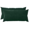 vidaXL Coj&iacute;n con almohada HEERLEN 2 uds. Verde oscuro Terciopelo