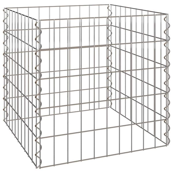 vidaXL Compostador Gris Acero