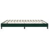 vidaXL Cama box spring sin colch&oacute;n terciopelo verde oscuro 180x210 cm